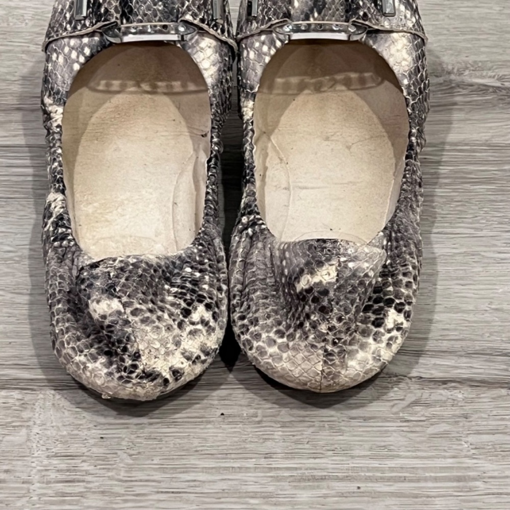 Stuart Weitzman Leather Snakeskin Python Ballet F… - image 5